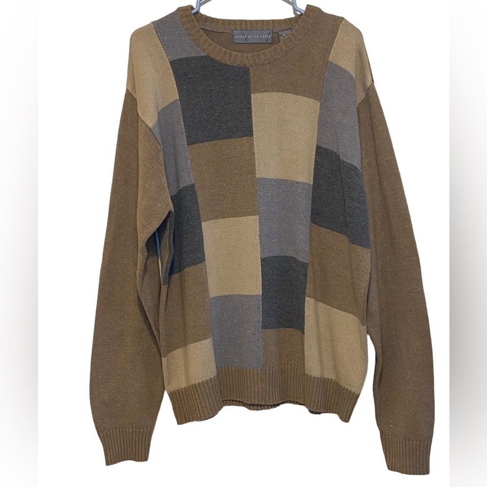 Oscar De La Renta Vintage Crewneck Knit Pullover Sweater Men’s Size XL